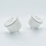 10A Rundform WiFi 2,4 GHz Mini-Stecker APP Fernbedienung Zeitsteuerung Intelligente Steckdose Funktioniert mit Alexa & Google Home & Bunte Atemlicht, AC 100-240V, US-Stecker