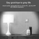10A Rundform WiFi 2,4 GHz Mini-Stecker APP Fernbedienung Zeitsteuerung Intelligente Steckdose Funktioniert mit Alexa & Google Home & Bunte Atemlicht, AC 100-240V, US-Stecker