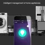 10A Rundform WiFi 2,4 GHz Mini-Stecker APP Fernbedienung Zeitsteuerung Intelligente Steckdose Funktioniert mit Alexa & Google Home & Bunte Atemlicht, AC 100-240V, US-Stecker