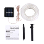 Solarpanel wasserfest 50 LED, 5m 50LED Blaues Licht, 5m 50LED Weißes Licht, 5m 50LED Warmweißes Licht
