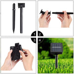 Solarpanel wasserfest 50 LED, 5m 50LED Blaues Licht, 5m 50LED Weißes Licht, 5m 50LED Warmweißes Licht