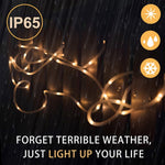 Solarpanel wasserfest 50 LED, 5m 50LED Blaues Licht, 5m 50LED Weißes Licht, 5m 50LED Warmweißes Licht