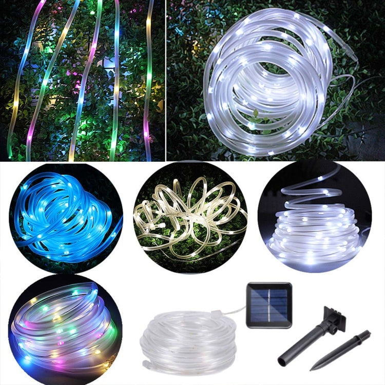 Solarpanel wasserfest 50 LED, 5m 50LED Blaues Licht, 5m 50LED Weißes Licht, 5m 50LED Warmweißes Licht