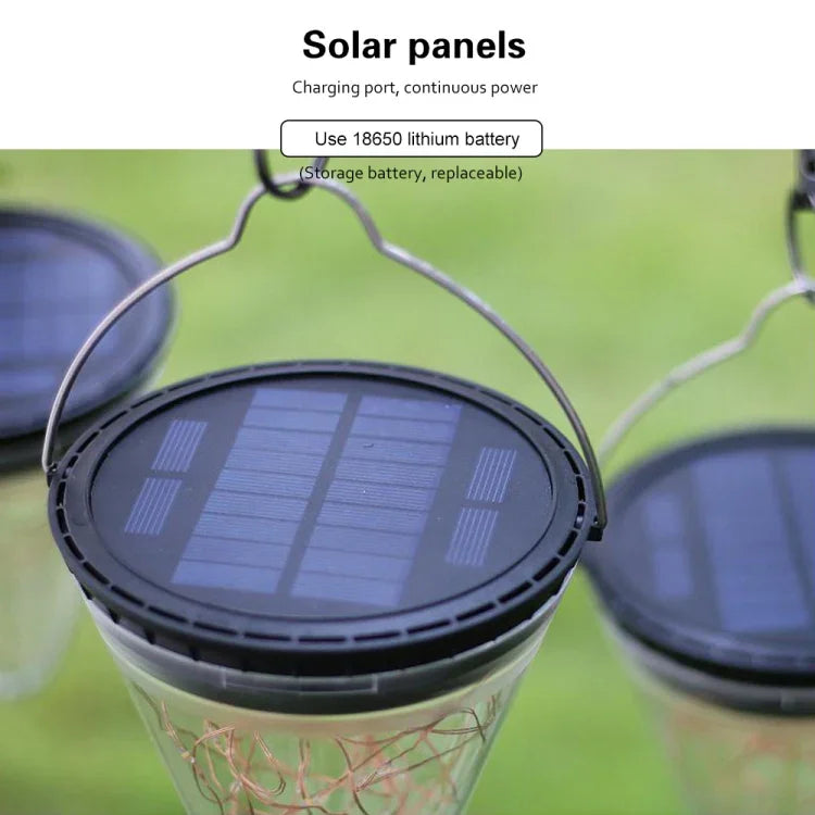 Solare Kegel-Starlight-Pendelleuchte IP55 Wasserdichte Garten-Außenbeleuchtung
