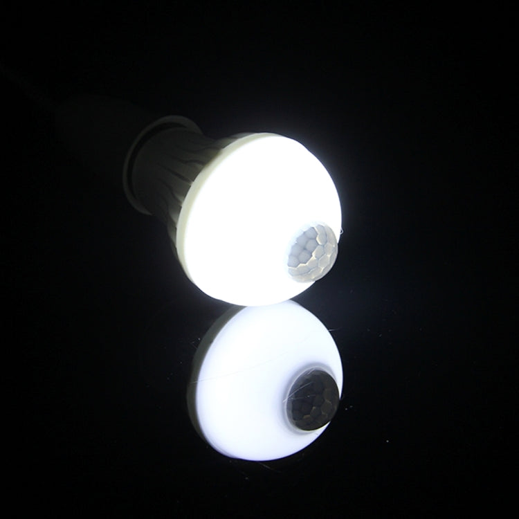 Sensorabstand: 4-6m, AC 85-265V, E27 9W Weißlicht, E27 9W Warmweiß