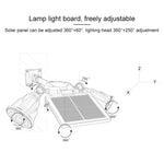 Solarbetriebener Roboter-LED-Strahler, doppelköpfiges intelligentes Sensorlicht für den Außenbereich, Rasen