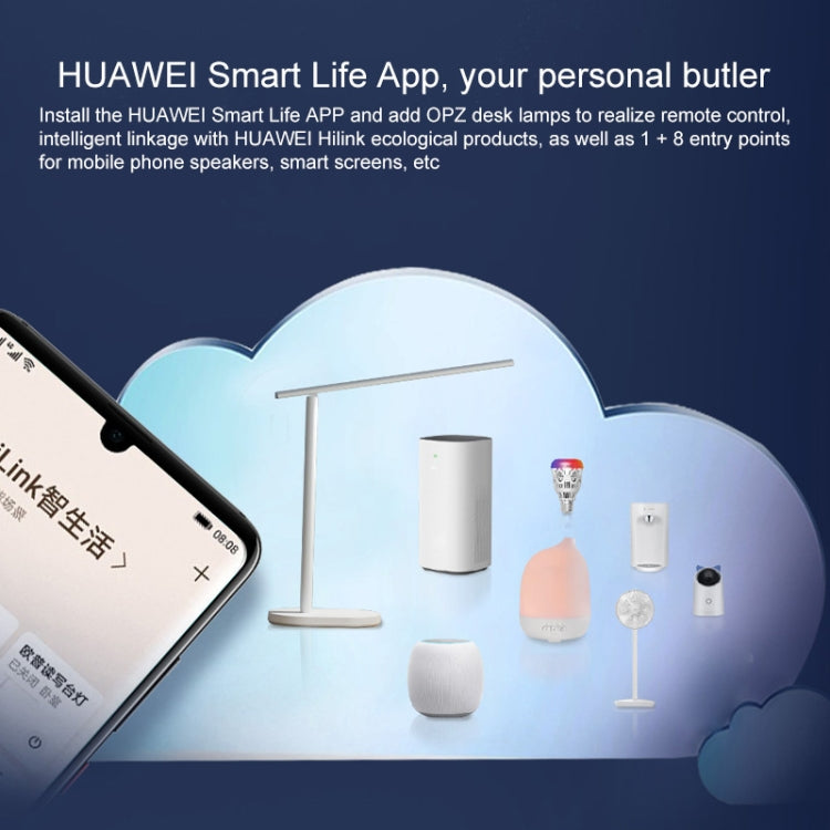 Original Huawei Smart OPPLE LED Schreibtischlampe Klappbar Verstellbar Lesetischlampe Helligkeitslichter, Unterstützt HUAWEI HiLink