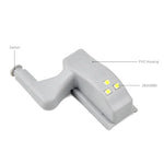 0.3W Universelle Innen-Scharnier-LED-Sensorlampe, Schrank 3 LEDs Nachtlicht Auto EIN/AUS Glühbirne, 1 STK. Weißlicht, 1 STK. Warmweiß