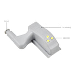 0.3W Universelle Innen-Scharnier-LED-Sensorlampe, Schrank 3 LEDs Nachtlicht Auto EIN/AUS Glühbirne, 1 STK. Weißlicht, 1 STK. Warmweiß