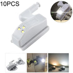 10 STÜCK 0.3W Universelle Innen-Scharnier-LED-Sensorlampe Schrank 3 LEDs Nachtlicht Auto EIN/AUS-Birne, 10 STÜCK Weißlicht, 10 STÜCK Warmweiß