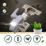 10 STÜCK 0.3W Universelle Innen-Scharnier-LED-Sensorlampe Schrank 3 LEDs Nachtlicht Auto EIN/AUS-Birne, 10 STÜCK Weißlicht, 10 STÜCK Warmweiß