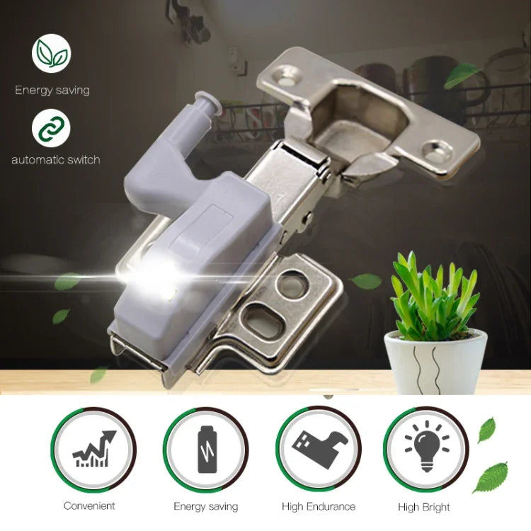 10 STÜCK 0.3W Universelle Innen-Scharnier-LED-Sensorlampe Schrank 3 LEDs Nachtlicht Auto EIN/AUS-Birne, 10 STÜCK Weißlicht, 10 STÜCK Warmweiß