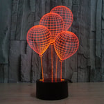 7-Farben-Verfärbung Kreative Visuelle Stereo-Lampe Schreibtischlampe Nachtlicht, Ballon-Stil