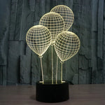 7-Farben-Verfärbung Kreative Visuelle Stereo-Lampe Schreibtischlampe Nachtlicht, Ballon-Stil