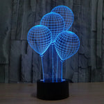 7-Farben-Verfärbung Kreative Visuelle Stereo-Lampe Schreibtischlampe Nachtlicht, Ballon-Stil