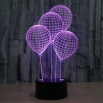 7-Farben-Verfärbung Kreative Visuelle Stereo-Lampe Schreibtischlampe Nachtlicht, Ballon-Stil