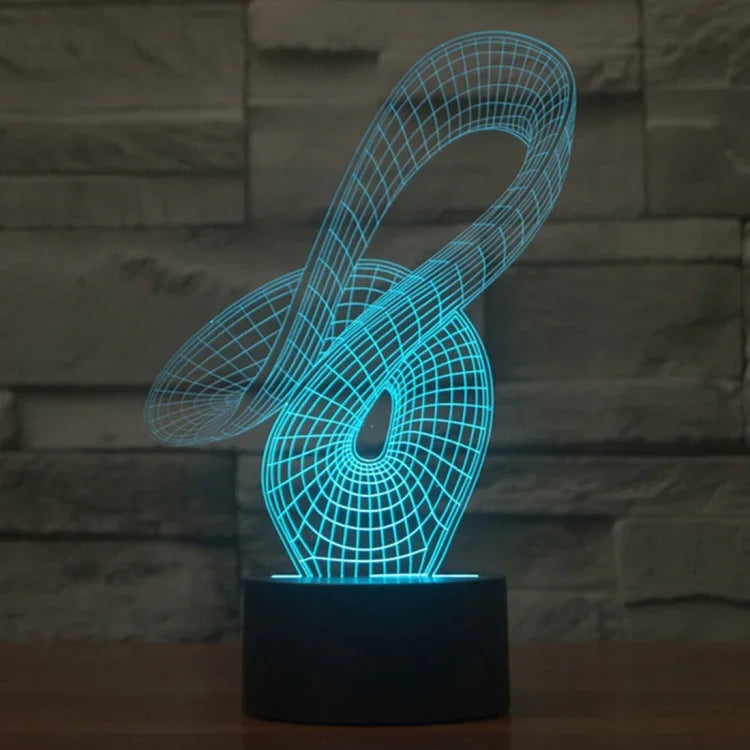 7 Farben Verfärbung Kreative Visuelle Stereo Lampe Schreibtischlampe Nachtlicht, 2869 Abstrakter Stil