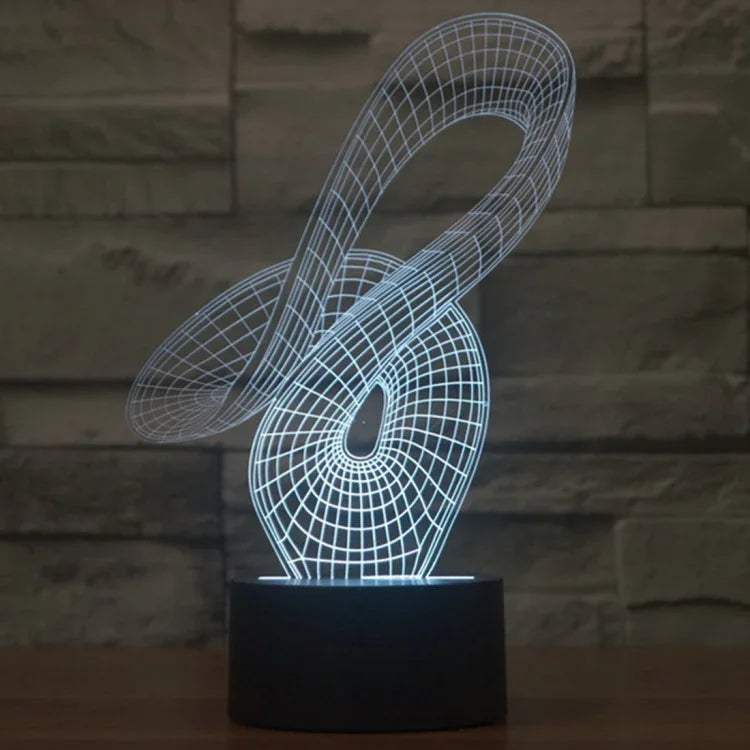 7 Farben Verfärbung Kreative Visuelle Stereo Lampe Schreibtischlampe Nachtlicht, 2869 Abstrakter Stil