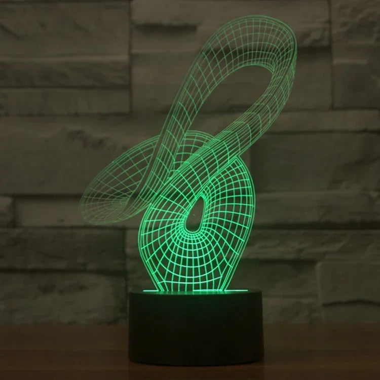 7 Farben Verfärbung Kreative Visuelle Stereo Lampe Schreibtischlampe Nachtlicht, 2869 Abstrakter Stil