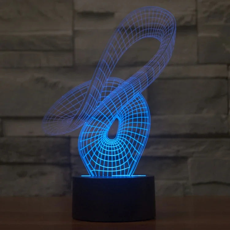 7 Farben Verfärbung Kreative Visuelle Stereo Lampe Schreibtischlampe Nachtlicht, 2869 Abstrakter Stil