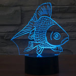 7 Farbige Verfärbung Kreative Visuelle Stereo Lampe Schreibtischlampe Nachtlicht, Goldfisch-Stil