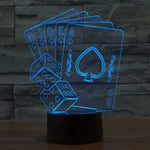 7 Farbige Verfärbung Kreative Visuelle Stereo Lampe Schreibtischlampe Nachtlicht, Poker-Stil