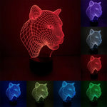 7 Farben Verfärbung Kreative Visuelle Stereo Lampe Schreibtischlampe Nachtlicht, Leopard Stil