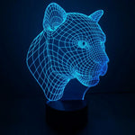 7 Farben Verfärbung Kreative Visuelle Stereo Lampe Schreibtischlampe Nachtlicht, Leopard Stil
