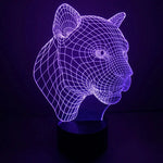 7 Farben Verfärbung Kreative Visuelle Stereo Lampe Schreibtischlampe Nachtlicht, Leopard Stil