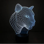 7 Farben Verfärbung Kreative Visuelle Stereo Lampe Schreibtischlampe Nachtlicht, Leopard Stil