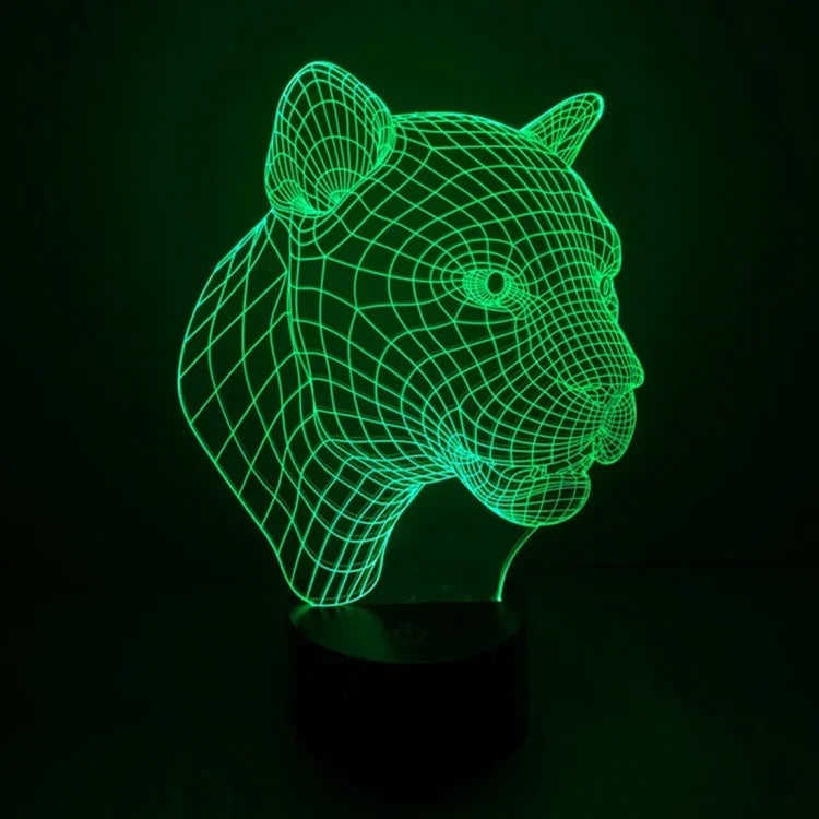 7 Farben Verfärbung Kreative Visuelle Stereo Lampe Schreibtischlampe Nachtlicht, Leopard Stil
