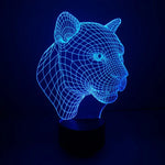 7 Farben Verfärbung Kreative Visuelle Stereo Lampe Schreibtischlampe Nachtlicht, Leopard Stil