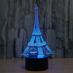 7-Farben-Verfärbung Kreative visuelle Stereo-Schreibtischlampe Nachtlicht, Eiffelturm-Stil