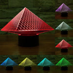 7 Farben Verfärbung Kreative Visuelle Stereo Lampe Tischlampe Nachtlicht, Pyramidenstil