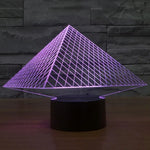 7 Farben Verfärbung Kreative Visuelle Stereo Lampe Tischlampe Nachtlicht, Pyramidenstil
