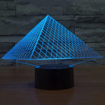 7 Farben Verfärbung Kreative Visuelle Stereo Lampe Tischlampe Nachtlicht, Pyramidenstil