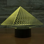7 Farben Verfärbung Kreative Visuelle Stereo Lampe Tischlampe Nachtlicht, Pyramidenstil