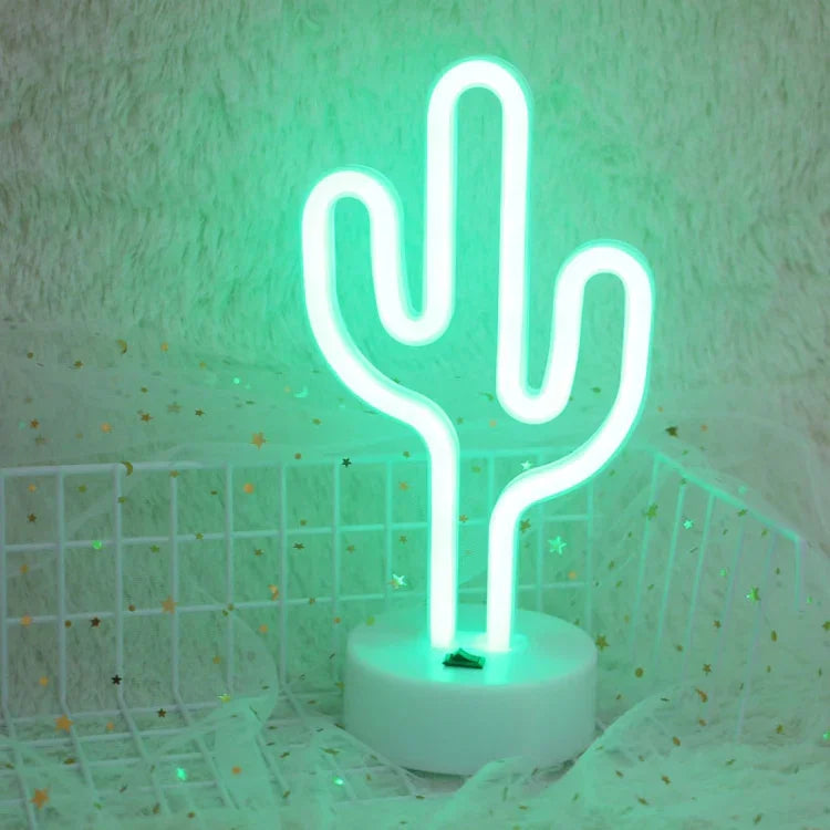 Warme Feen-Deko-Lampe Nachtlicht für Weihnachten, Hochzeit, Party, Schlafzimmer, Kaktus