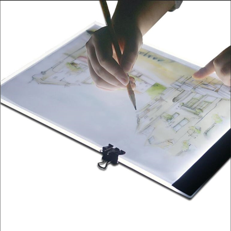 Ultradünnes A4 Tragbares USB LED Artcraft Leuchttablett Kopierbrett Helligkeitsregelung für Künstler zum Zeichnen, Skizzieren, Animieren und zur Röntgenbetrachtung, Helligkeitsregelung