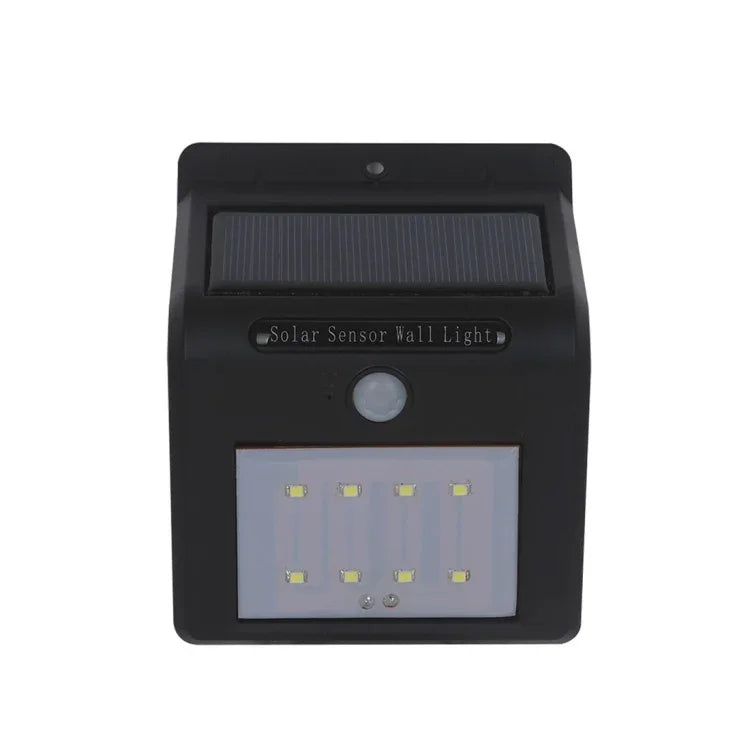 8 LEDs Solar Bewegungssensor Wandleuchte mit Solarpanel, 8 LEDs Weißlicht