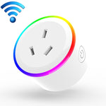 10A RGB Szenenlicht WiFi Fernbedienung intelligenter Steckdosenadapter funktioniert mit Alexa & Google Home & IFTTT, AC 100-240V, AU-Stecker, XS-A17