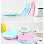 OneFire 1W 10 LEDs Multifunktions wiederaufladbarer Donut-förmiger Kosmetikspiegel LED-Schreibtischlampe Nachtlicht, DC 5V, 1W Pink