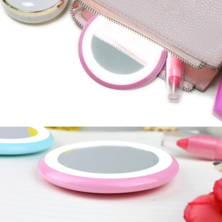 OneFire 1W 10 LEDs Multifunktions wiederaufladbarer Donut-förmiger Kosmetikspiegel LED-Schreibtischlampe Nachtlicht, DC 5V, 1W Pink