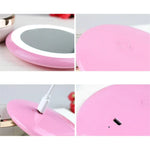 OneFire 1W 10 LEDs Multifunktions wiederaufladbarer Donut-förmiger Kosmetikspiegel LED-Schreibtischlampe Nachtlicht, DC 5V, 1W Pink