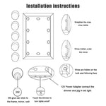 120 lm, 7000 K, USB-Ladefunktion, Kosmetiklampe im Hollywood-Stil, Kabellänge: 4,6 m, 5 V DC
