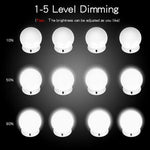 120 lm, 7000 K, USB-Ladefunktion, Kosmetiklampe im Hollywood-Stil, Kabellänge: 4,6 m, 5 V DC