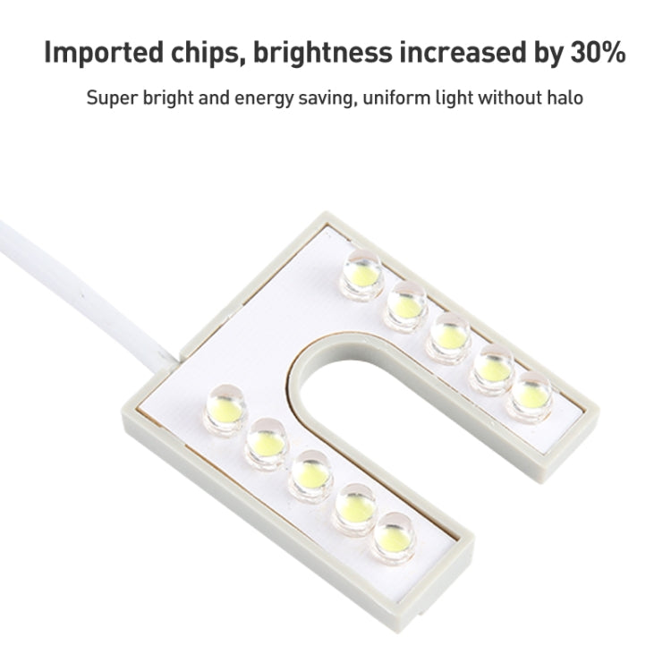 10 LEDs Nähmaschinenlampe U-förmiger Highlight Magnetisch Arbeits-Energiesparlampe