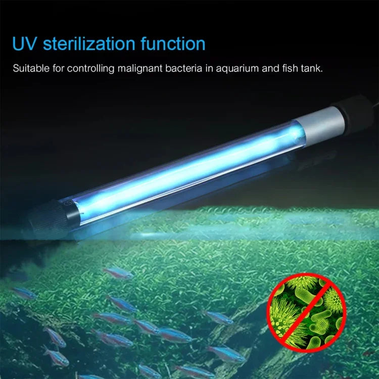 UV-009 9W UV-Entkeimungslampe Desinfektionslicht für Aquarien, EU-Stecker, 9W