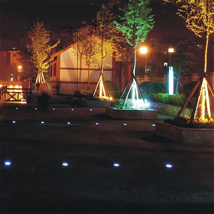 4 PCS 8 LEDs IP65 Waterproof Solar Powered Buried Lamp Garden Villa Garden Lawn Decorative Spotlight