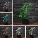 Playing Football Form 3D Bunte LED Vision Licht Tischlampe, USB & Batterie Version, USB & Batterie Version